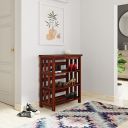 Amazon Brand - Solimo Obelus Solid Sheesham Wood Shoe Rack Honey Finish, 3 Shelves...