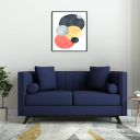 Amazon Brand - Solimo Ohrid 2 Seater Sofa (Fabric, Navy Blue)...