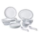 Amazon Brand - Solimo Opalware Dinner Set, 33 Pieces (Ivory)...