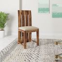Amazon Brand - Solimo Oron Cushioned Dining Chair (Solid Sheesham Wood, Natural Finish, 1 Piece)...