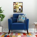 Amazon Brand - Solimo Otley 1 Seater Sofa (Fabric, Royal Blue)...