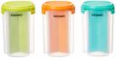 Amazon Brand - Solimo Partitioned 3 Sections Storage Containers...