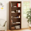 Amazon Brand - Solimo Pavo Engineered Wood Bookcase with 5 Shelves (Walnut)...