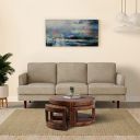 Amazon Brand - Solimo Pegasi Durable Coffee Table, with 4 stools (Sheesham Wood with Natural Finish)...