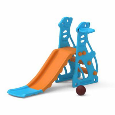 Amazon Brand - Solimo Penguin Slide with Basketball for Indoor & Outdoor Use | for Kids 2-4 Years Old | Safe & Fun | Ideal for Boys & Girls