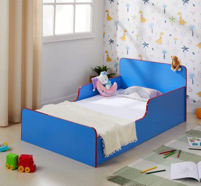 Amazon Brand - Solimo Phobos Engineered Wood Kids Bed with Storage (Matte Finish, Blue)