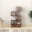 Amazon Brand - Solimo Planemo Solid Sheesham Wood Bookshelf Natural Finish, 2 Drawers...