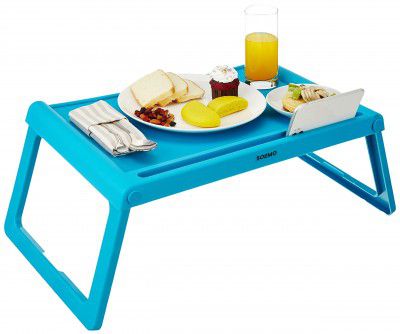 Amazon Brand - Solimo Reinforced Polypropelene Plastic Multipurpose Foldable Tray - Blue