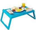 Amazon Brand - Solimo Reinforced Polypropelene Plastic Multipurpose Foldable Tray - Blue...