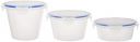 Amazon Brand - Solimo Plastic Kitchen Storage Container Set, 3-Pieces, Blue...