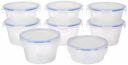 Amazon Brand - Solimo Plastic Kitchen Storage Container Set, 8-Pieces...
