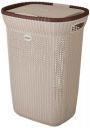 Solimo Plastic Knit Laundry Basket - Big - 55 Litres - 44 Cm X 35 Cm X 61 Cm | Beige...
