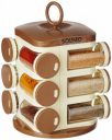 Amazon Brand - Solimo Plastic Revolving Spice Rack Set | 12 pieces...