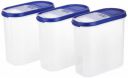 Amazon Brand - Solimo Plastic Storage Container Set with Flip-Top Lid ...