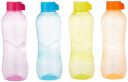 Amazon Brand - Solimo Plastic Water Bottles, Set of 4 (500 ml each), Multicolor...