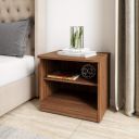 Amazon Brand - Solimo Polaris Modern Engineered Wood Oak Finish Modern Bed Side Table (Imperial Teak)...