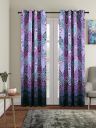 Amazon Brand - Solimo Polyester Blackout Printed Door Curtains (Pack of 2, 7 Feet, Green), Grommet Curtains...