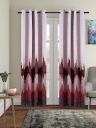 Amazon Brand - Solimo Polyester Blackout Printed Long Door Curtains (Pack of 2, 9 Feet, Dark Brown - Maroon)...