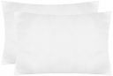 Amazon Brand - Solimo Polyester Microfibre Solid 2-Piece Ultra-Soft Bed Pillow Set, Standard Size, White, 40 X 60 Cm, 120 TC...
