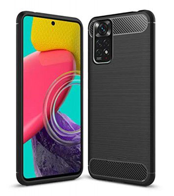 Amazon Brand- Solimo Pouch for Xiaomi Redmi Note 11 (Rubber_Black)