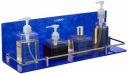 Amazon Brand - Solimo Premium Acrylic Glass Wall-Mount Rack for Shampoo and Other Multipurpose use in Bathroom and Kitchen (414 Blue, 15 x 5.5 Inches, 1 Pc)...