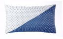 Amazon Brand - Solimo Premium Bed Pillow, Diagonal Blue and White, 17 x 27 Inch, Microfiber...