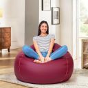 Amazon Brand Solimo Premium Faux Leather Bean Bag, Filled with Beans | 3XL | Maroon...