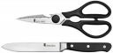 Amazon Brand - Solimo Premium High-Carbon Stainless Steel Detachable Kitchen Shears and Knife Set, 2-Pieces, Silver...