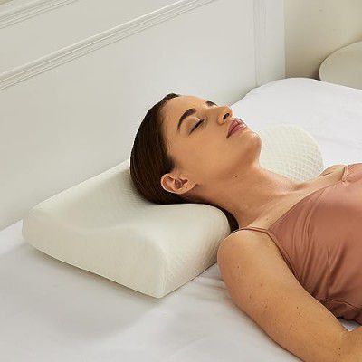 Amazon Brand - Solimo Premium Orthopaedic Memory Foam Contour Pillow, Standard Size