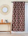 Amazon Brand - Solimo Premium Polyester Opaque Tab Top Curtains| 225 GSM | 7 Ft | Floral Print Fabric | Easy Maintenance (Set of 2, Coffee)...