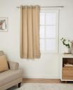 Amazon Brand - Solimo Premium Polyester Opaque Tab Top Curtains| 225 GSM | 5Ft | Floral Print Fabric | Easy Maintenance (Set of 2, Grey)...