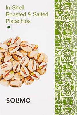 Amazon Brand - Solimo Premium Roasted and Salted California Pistachios | High in Protein & Dietary Fiber | 250g