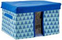 Amazon Brand - Solimo Printed Fabric Rectangular Storage Box, Large, Set of 6, Medical Blue...