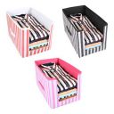 Amazon Brand - Solimo Printed Fabric Shirt Stacker Organiser, Set of 3, Multicolor...