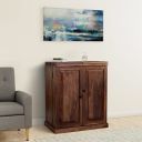 Amazon Brand - Solimo Propus Durable Bar Cabinet, with 1 Drawer and 5 Shelves (Sheesham Wood with Natural Finish)...