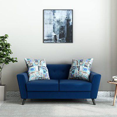 Amazon Brand - Solimo Puph 2 Seater Sofa (Fabric, Royal Blue)