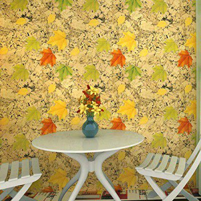 Amazon Brand - Solimo PVC Self-Adhesive WallPaper, Maple Leaves, 45 x 500 cm
