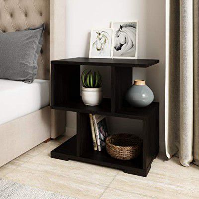 Amazon Brand - Solimo Quess Engineered Wood Wenge Finish Contemporary Bedside Table (Brown)