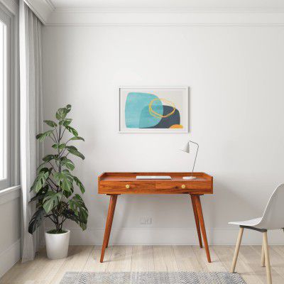 Amazon Brand - Solimo Rantipole Solid Mango Wood Laptop Table (Honey Finish)