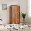 Amazon Brand - Solimo Raptor Engineered Wood 2 Door Wardrobe (Columbia Finish)...