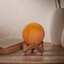 Amazon Brand - Solimo Rechargeable Moon Lamp with 3 Lighting Modes, 10 cm(White,Pack of 1)...