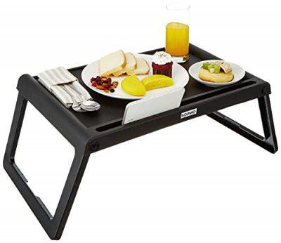 Amazon brand solimo Reinforced polypropelene Plastic Multipurpose Foldable Tray - Black