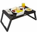 Amazon brand solimo Reinforced polypropelene Plastic Multipurpose Foldable Tray - Black...