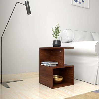 Amazon Brand - Solimo Rendes Engineered Wood Bedside Table, Asian Walnut