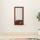Amazon Brand - Solimo Rendes Engineered Wood Dressing Table Mirror with Shelves & Hooks, Asian Walnut...