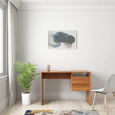 Amazon Brand - Solimo Rifnik Study Table with Shelf & Drawer