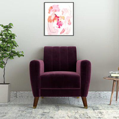 Amazon Brand - Solimo Ringsten 1 Seater Sofa (Fabric, Wine)