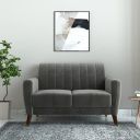 Amazon Brand - Solimo Ringsten 2 Seater Sofa (Fabric, Graphite Grey)...