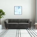 Amazon Brand - Solimo Roasio 3-Person Sofa (Fabric, Graphite Grey)...
