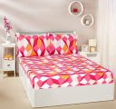 Amazon Brand - Solimo Romalis 120 TC Cotton Double Bedsheet with 2 Pillow Covers - Multicolor...